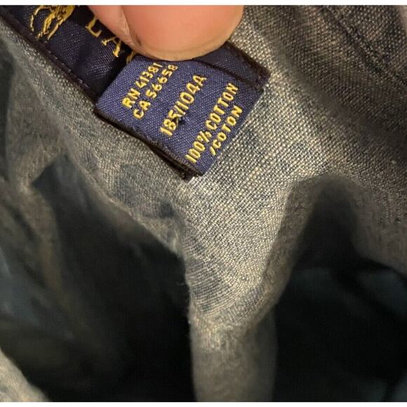 Ralph Lauren Shirt Lightweight Chambray Denim Long-Sleeve Button Down Men's XL - Picture 4 of 7